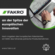 FAKRO ist das führende Unternehmen in Polen laut Europäisches Patentamt