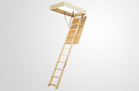 Super-thermoisolierte Bodentreppen mit Holzleiter