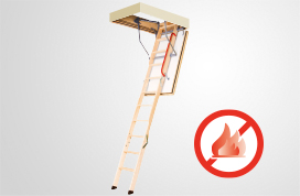 Mehrteilige Bodentreppen mit Holzleiter